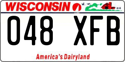 WI license plate 048XFB