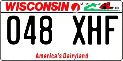 WI license plate 048XHF