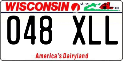 WI license plate 048XLL