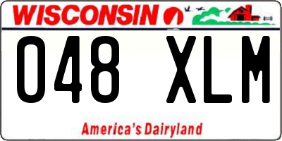 WI license plate 048XLM