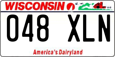 WI license plate 048XLN
