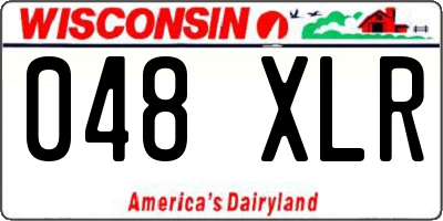 WI license plate 048XLR