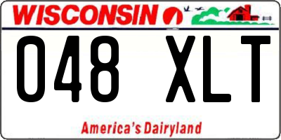 WI license plate 048XLT