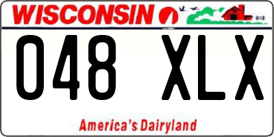 WI license plate 048XLX