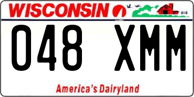 WI license plate 048XMM