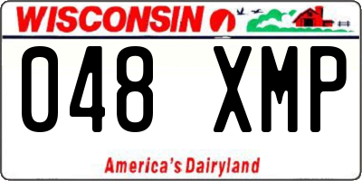 WI license plate 048XMP
