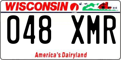 WI license plate 048XMR
