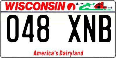 WI license plate 048XNB