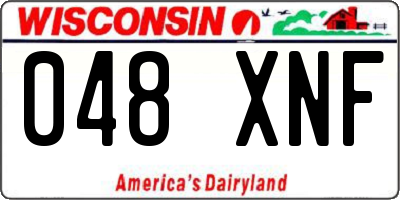 WI license plate 048XNF