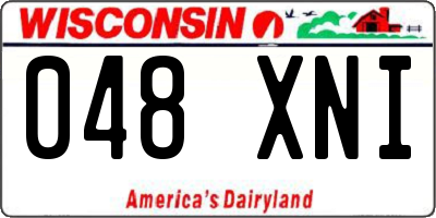 WI license plate 048XNI