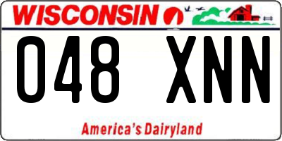WI license plate 048XNN