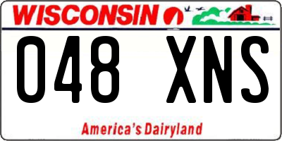 WI license plate 048XNS