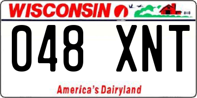 WI license plate 048XNT