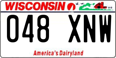 WI license plate 048XNW