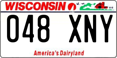 WI license plate 048XNY