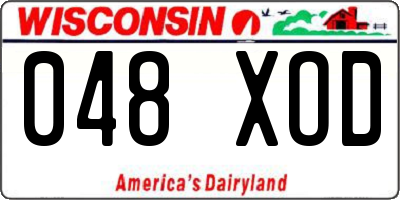 WI license plate 048XOD