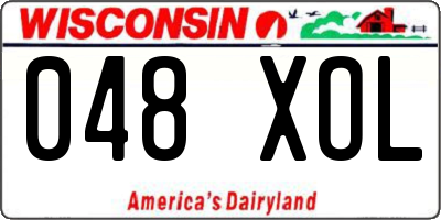 WI license plate 048XOL