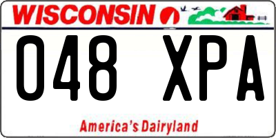 WI license plate 048XPA