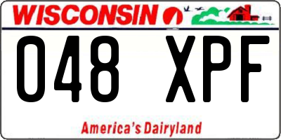 WI license plate 048XPF