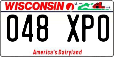 WI license plate 048XPO