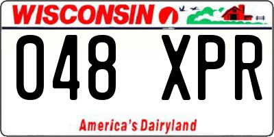 WI license plate 048XPR