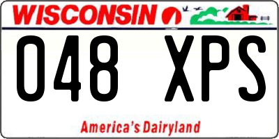WI license plate 048XPS