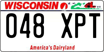 WI license plate 048XPT
