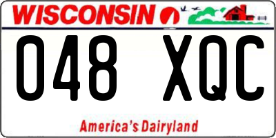 WI license plate 048XQC