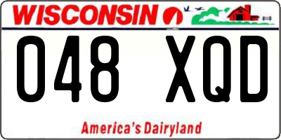 WI license plate 048XQD