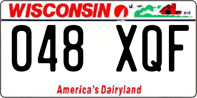 WI license plate 048XQF