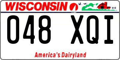 WI license plate 048XQI