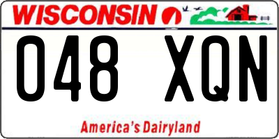 WI license plate 048XQN