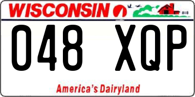 WI license plate 048XQP