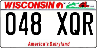 WI license plate 048XQR