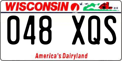 WI license plate 048XQS