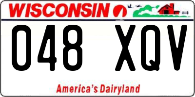 WI license plate 048XQV