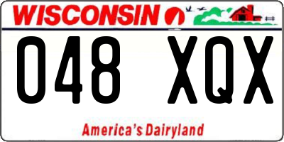 WI license plate 048XQX