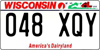 WI license plate 048XQY