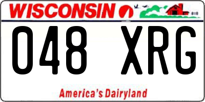 WI license plate 048XRG