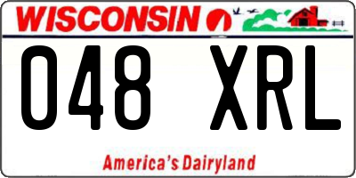 WI license plate 048XRL