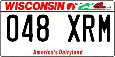 WI license plate 048XRM