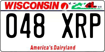 WI license plate 048XRP