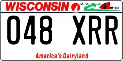 WI license plate 048XRR