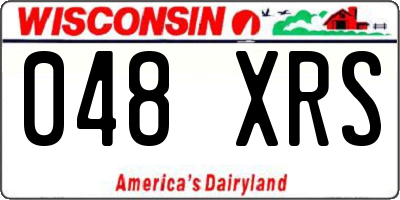 WI license plate 048XRS