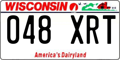 WI license plate 048XRT