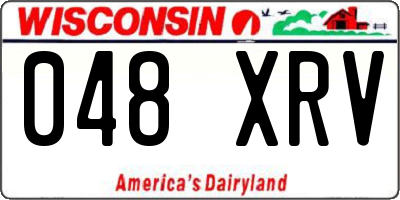 WI license plate 048XRV