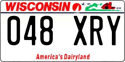 WI license plate 048XRY