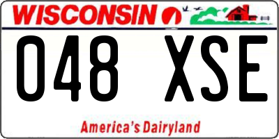 WI license plate 048XSE