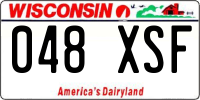 WI license plate 048XSF