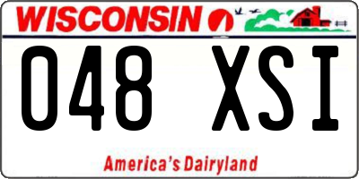 WI license plate 048XSI
